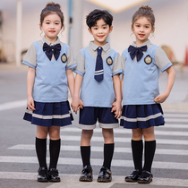 Kindergarten Garden Clothing Summer Clothing Primary School Children Teacher School Uniform Short Sleeves Pure Cotton Sports Suit Summer New Children Class Clothes