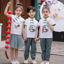 Kindergarten Garden Clothing Summer Clothing Country School New Middle Country Wind Children Graduation Class Clothing National Wind Elementary School Uniforms Han Fu