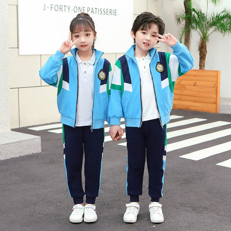 Primary school uniform Spring and Autumn suit for boys and girls in the first year of English sports wind children start school clothing