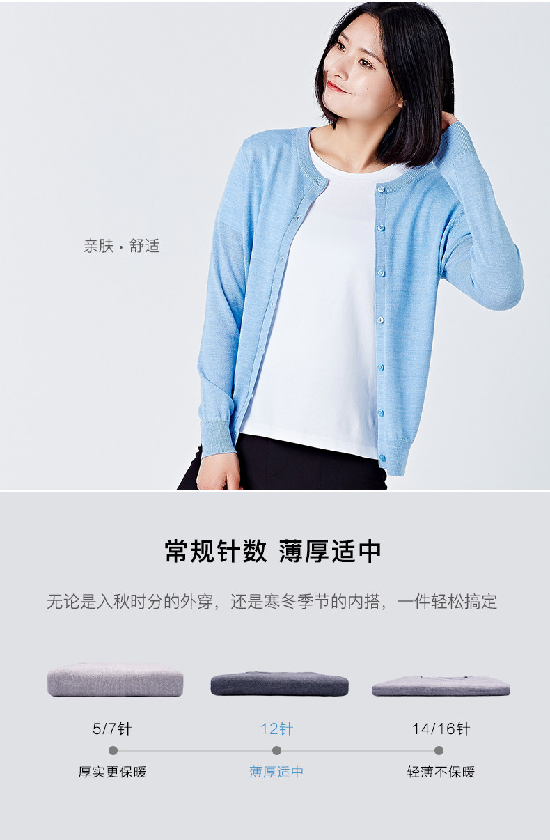 拉夫劳伦制造商 本米 女薄款 100%美利奴羊毛开衫 图4