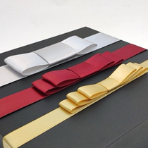Lined knot bowtie with ribbon with satin decorative packaging gift box finished product