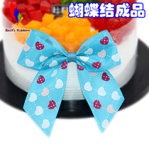 Birthday cake decoration bow knot finished big ribbon bow mousse ribbon ribbon flower knot