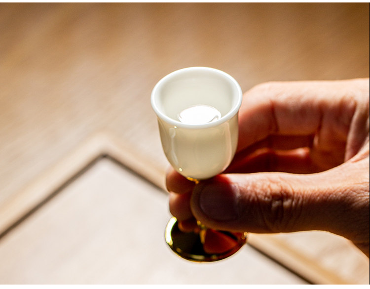 Ликер Cup 【送长辈领导】中式高档白酒杯分酒器套装家用羊脂玉清酒一口酒具 Maxiusi