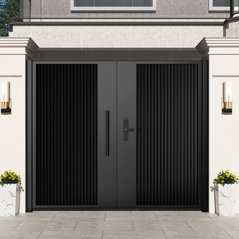 Aluminum Alloy Courtyard Door Wrought Iron Villa Door Outdoor Single and Double Door Garden Venetian Door B&B Aisle Entry Door