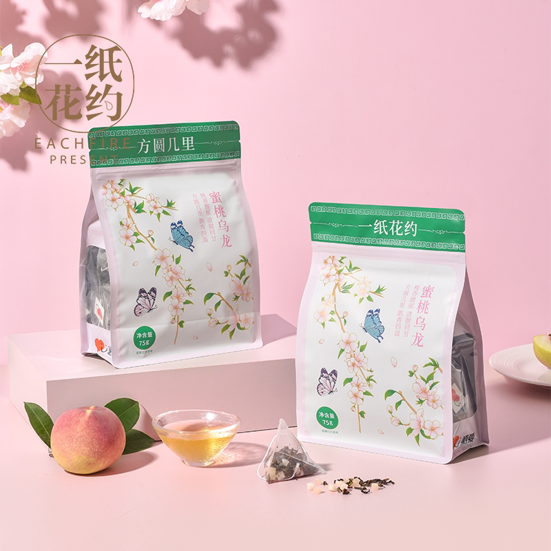 【A Floral Invitation】Peach Oolong Tea White Peach Oolong Tea Fruit Tea Triangular Tea Bags Hot and Cold Brew Fruit Tea Bags