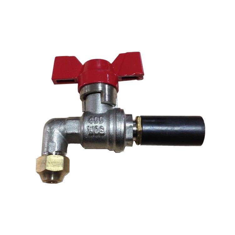 1 4 long bright fire Wenhua furnace pot zi qu ruler wave boy handle elbow needle valve plug valve commercial kitchenware accessories