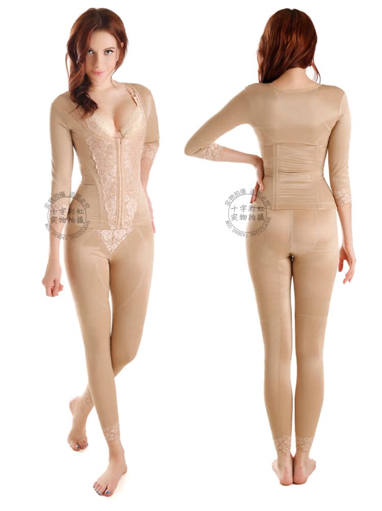 Tám điểm tay áo cơ thể hình phù hợp với cơ thể corset phù hợp với kích thước lớn dài corset quần đóng cửa cơ thể