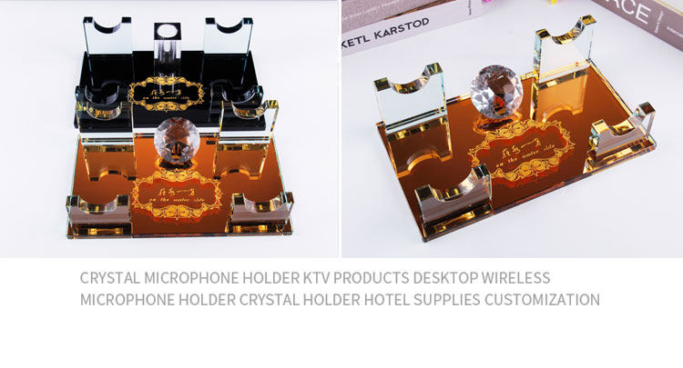 Микрофонная стойка Кристалл держатель микрофона держатель микрофона КТВ поставок настольных беспроводной микрофон держатель Кристалл держатель имидазола рабочего стола украшения KTV