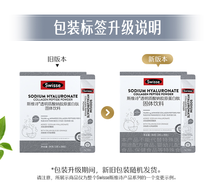 斯维诗 Swisse 升级款 透明质酸钠胶原蛋白水光粉 3g*28包 图2