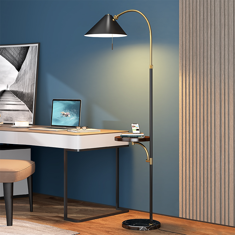 Fishing floor lamp Wireless charging Nordic light lavish Living room Book room Bedroom American Brief Postmodern Vertical Table Light