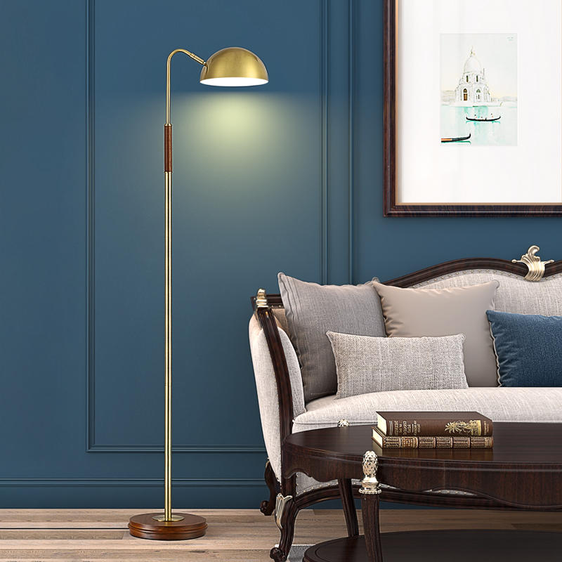 Nordic Floor Lamp American Simple Light Luxury Living Room Sofa Bedroom Bedside Ins Style Creative Solid Wood Vertical Table Lamp