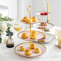 European creative three-layer cake shelf dessert home living room multi-layer fruit plate candy dried fruit dish dessert table