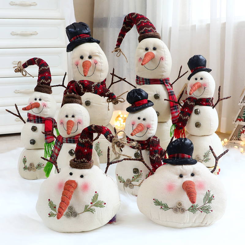 Christmas window scene layout snowman toy doll doll creative decoration hotel Christmas tree decorations