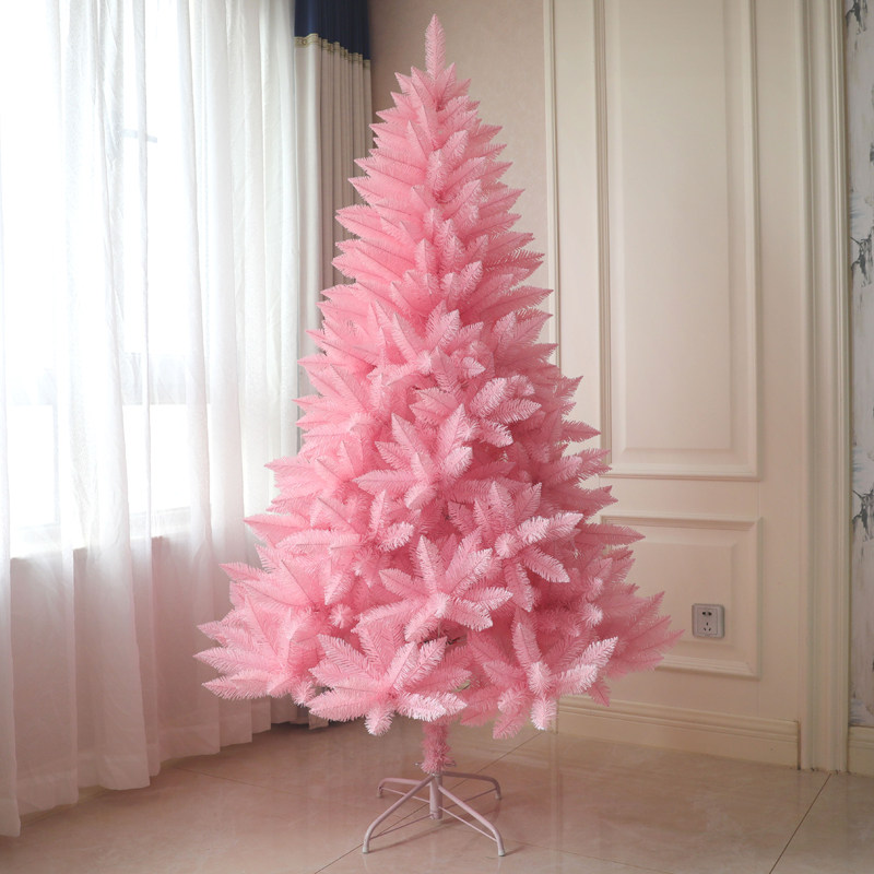 Net red pink Christmas tree home set 1.51.8 meters Christmas scene decoration decoration creative ornament gift