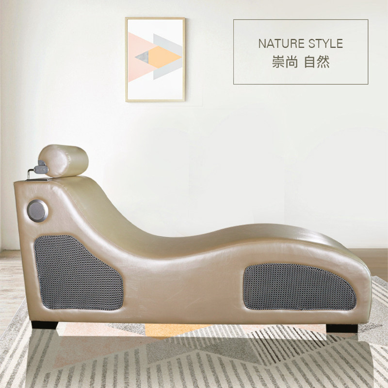 Electric S-shaped European-style sofa vibration couple Bluetooth audio multi-functional luxury leather hotel sex chair bed