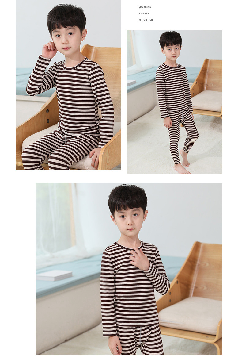 Bộ đồ ngủ trẻ em cho bé trai mặc đồ lót nhiệt cho bé trai mùa xuân và quần áo mùa thu 3-5 tuổi 7-11 cài đặt mới 2018 quần áo lót bé gái cao cấp