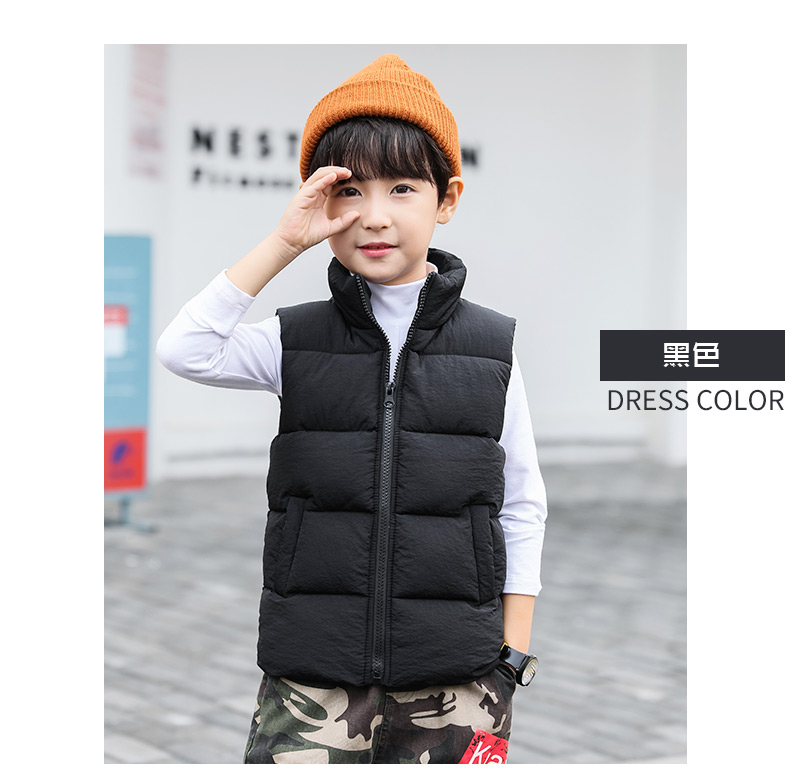 Quần áo trẻ em nam dày lên 2018 Áo nịt trẻ em mới trong chiếc áo khoác cotton trẻ em lớn áo gile bò cho bé