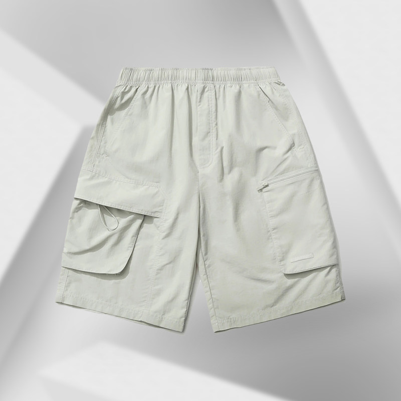 Li Ning ruffian handsome trend domestic light sports fashion series men's loose casual shorts AKSR179