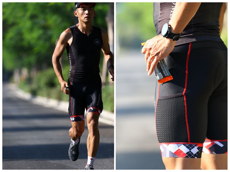 My Kilometre Triathlon Cycling Shorts Split Running Swimming Triathlon Suit Men's Ironman