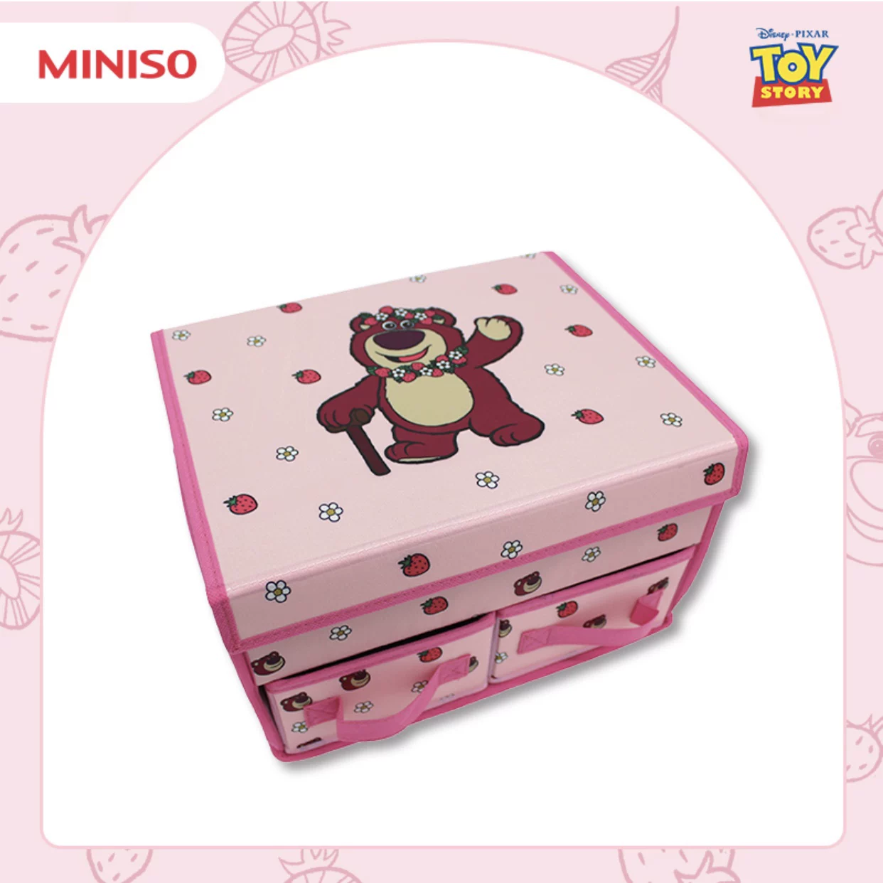 Набор хранение и наклеек (Miniso) strawberry — стекло 190 мл, посуда и канцелярия