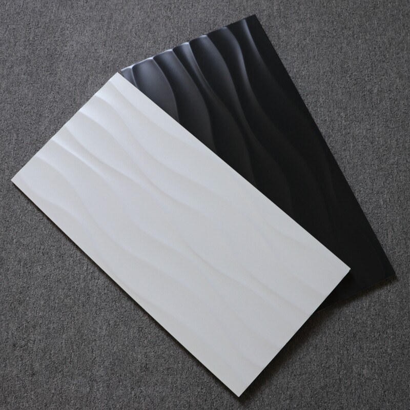 Nordic wave pattern tile 300X600 powder room kitchen bathroom wall tile living room background wall porcelain bread brick