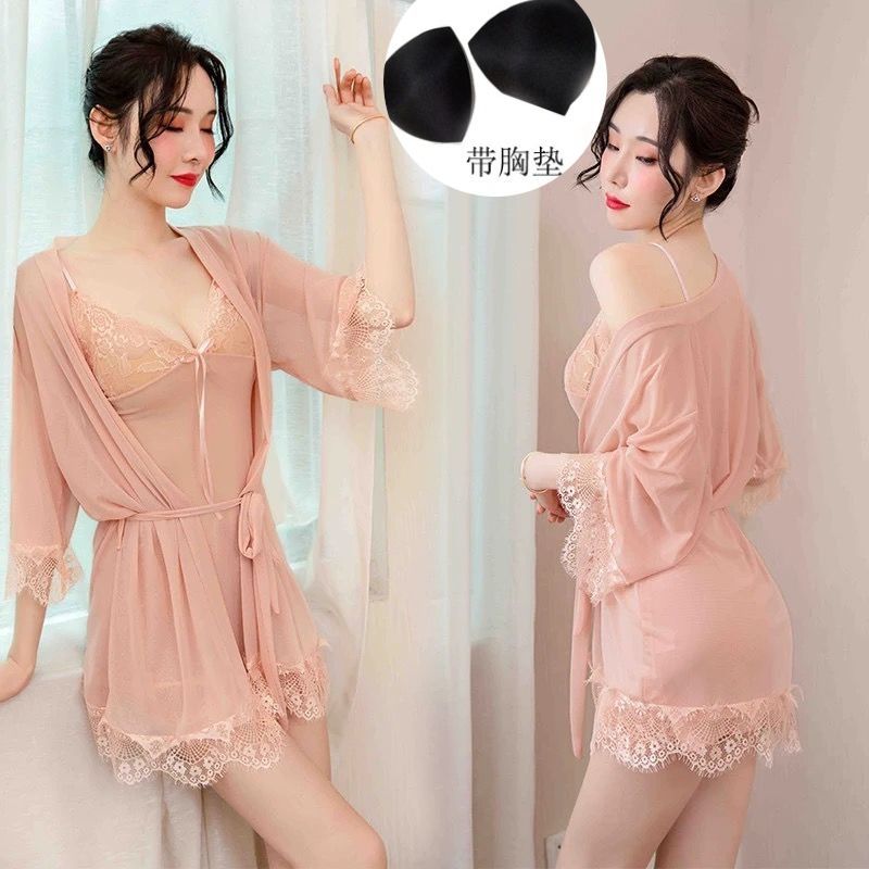 Summer dress woman with chest padded sexy lace hanging dress lady in sleeve Han edition dress long two pieces