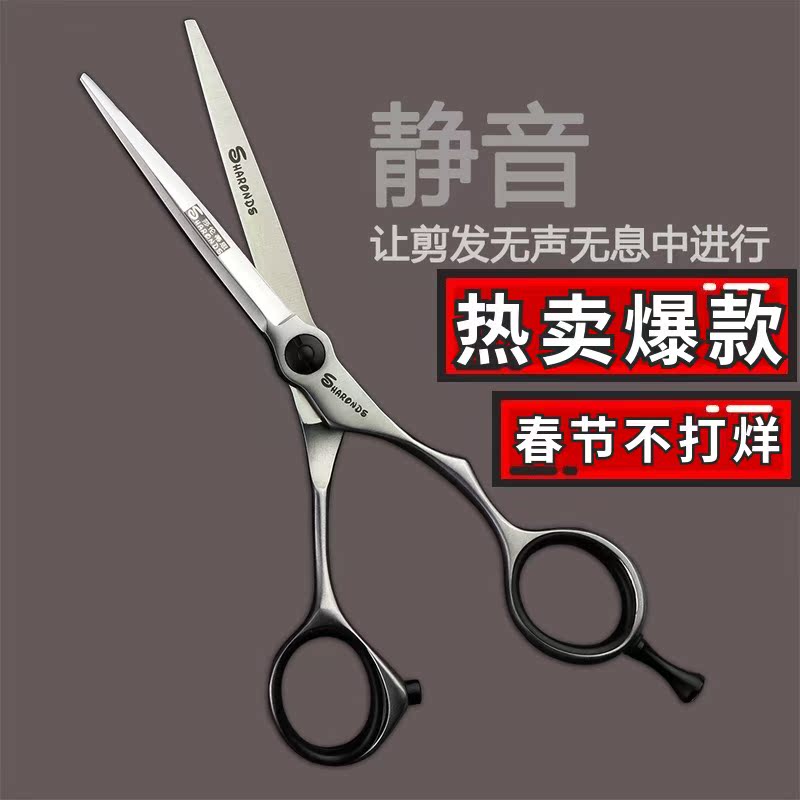 Mute A-word hair scissors 440C hair salon scissors 5.5 inch 6 inch thin professional hair stylist haircut scissors set