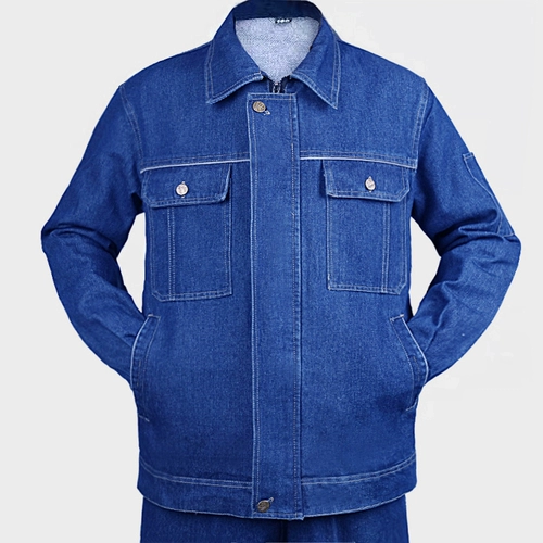 Джинсовый зимний комплект для работы, защита от ожогов