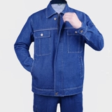 Джинсовый зимний комплект для работы, защита от ожогов