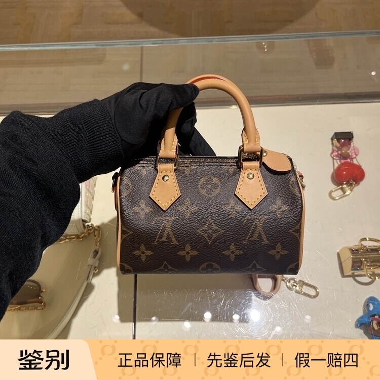 In Stock European Store Lv Louis Vuitton Nano Speedy Monogram Mini Pillow Bag M81085