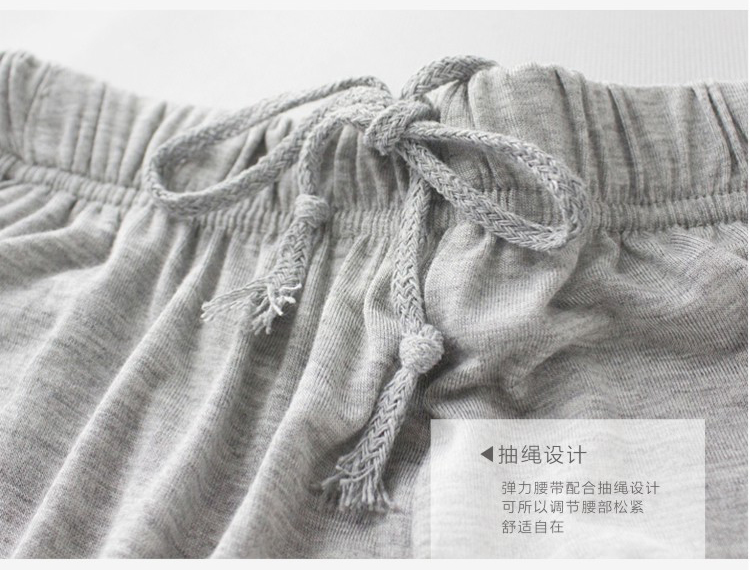 Modal Pyjama Quần nam Quần cotton mỏng Quần nhà lỏng Mùa thu Nam Điều hòa nhiệt độ Gia đình Trung niên Mùa hè quần lửng nam