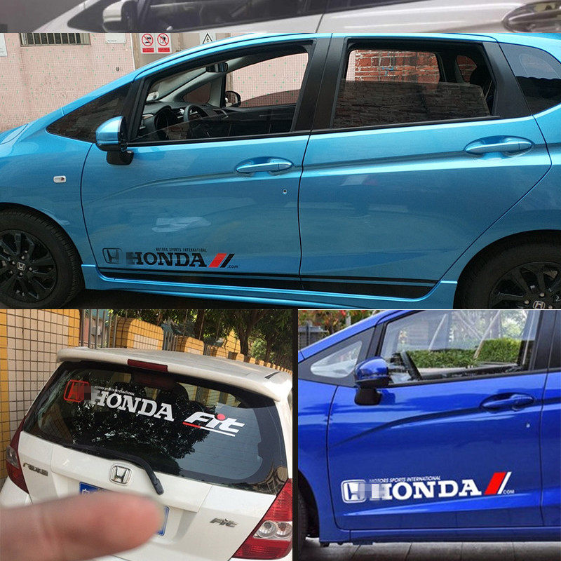 Civic Fit Accord Lingpai car door car sticker modified personality rear windshield decorative pull flower