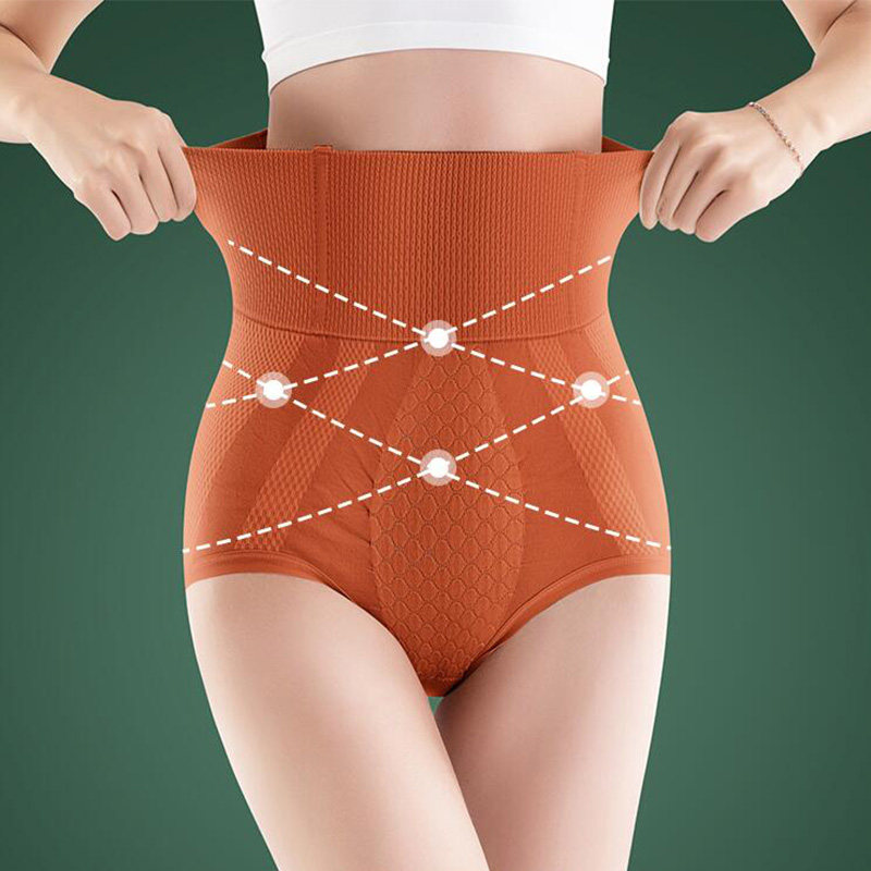 High waist belly panties Women cotton graphene antibacterial crotch strong belly waist waist shaping hip belly pants