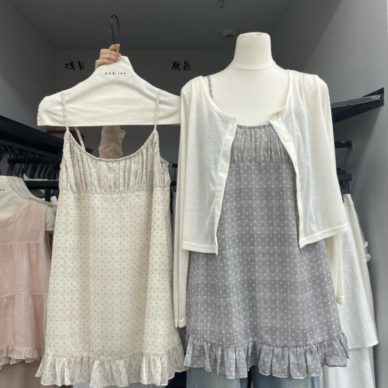 Zoe-26 Summer New Ins Polka Dot Sweet Camisole (Excluding Cardigan) Zss379