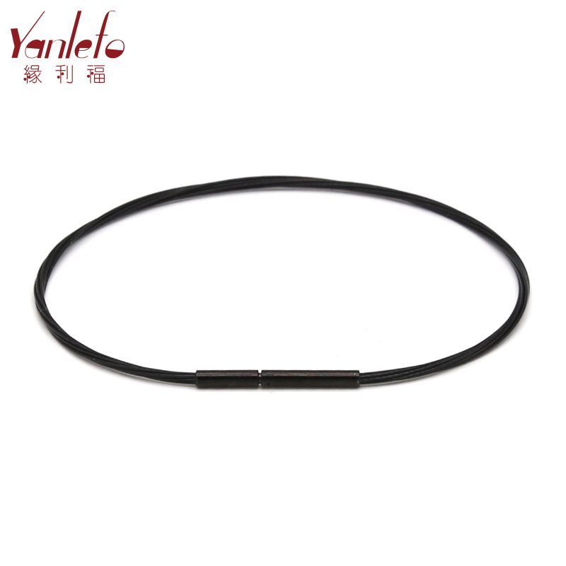 Edge Lifu Hand Refining Rope Black Steel Wire Bracelet Can Wear 2mm Holes Fine Transhipment Pearl Ornament Replacement Rope Minimalist