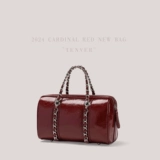 Серебряная сумка через плечо с бантиком, бостонская сумка, в стиле Шанель