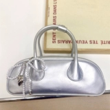 Южнокорейский серебряный небольшой дизайнерский товар, ретро модная кожаная сумка через плечо, из натуральной кожи