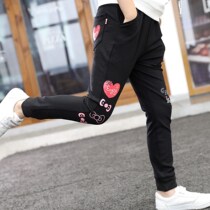 Girl Sports Pants 2019 Spring Autumn Clothing New Childrens Loose CUHK Child Foreign Air Casual Pants Pants Outside to wear a baby