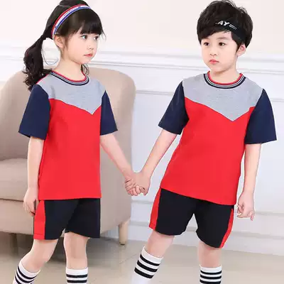 Kindergarten garden clothes summer clothes new primary school uniforms class clothes sportswear summer suits cotton short sleeves British style