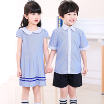  Kindergarten garden clothes Summer clothes British style Primary school class clothes School uniform suits Boys and girls summer dresses Shirts