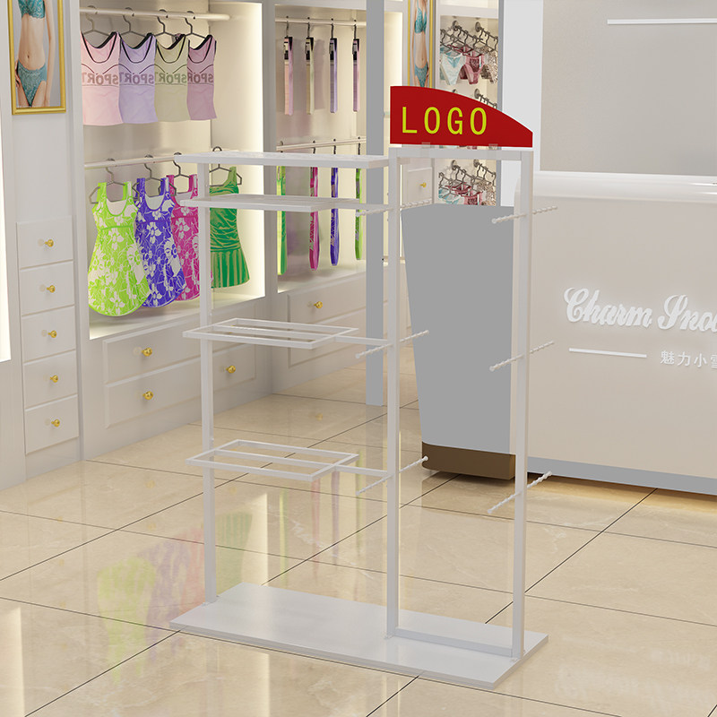 Supermarket Underwear Bra Shelf Middle Island Rack Inside Hanger Landing Style Display Inside Clothes Pants Multifunction Show Shelf Combination