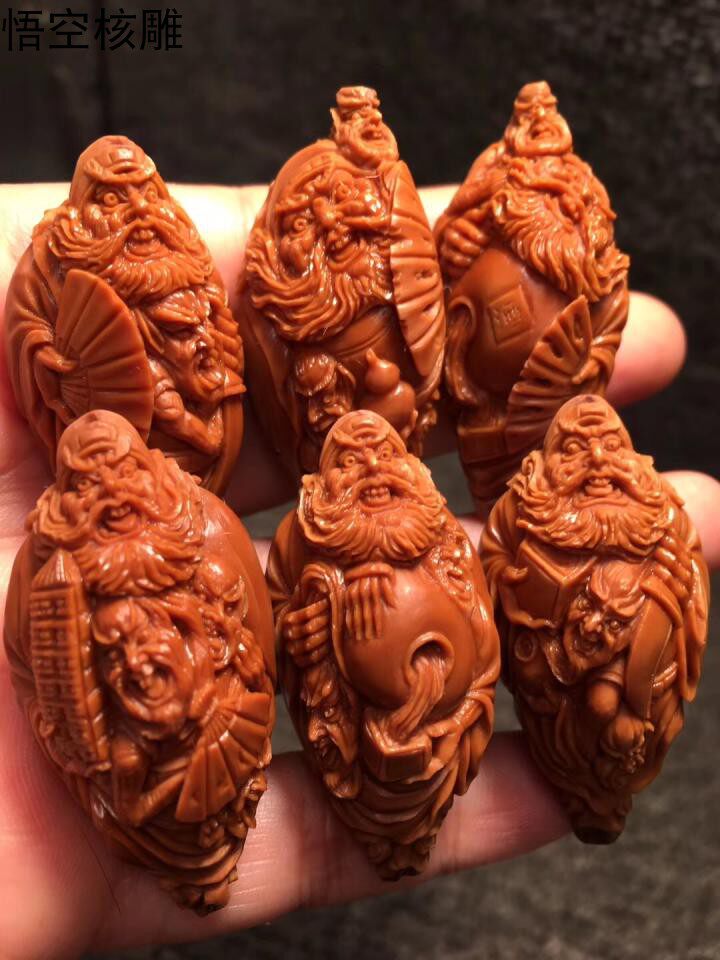 Zhong Kui Nafu Olive Stone Bracelet Big Seed Five Ghost Opera Zhong Kui Su Gong Boutique Stone Carving Pure Handmade Man