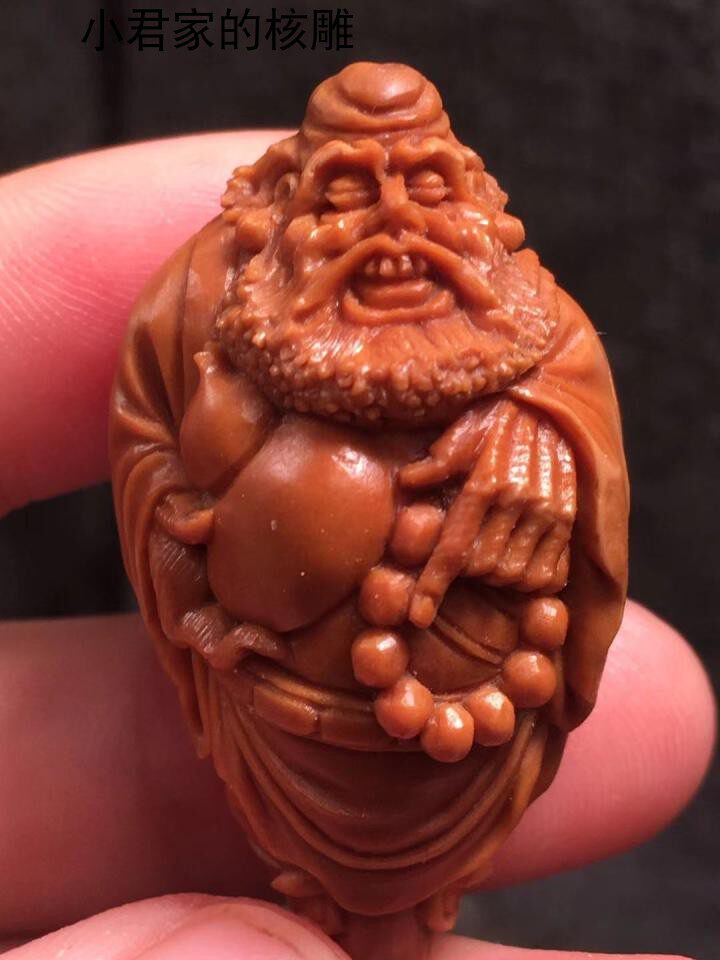 Deyixuan olive core single seed Damo Shouxing Ji Gongwen play nuclear carving bracelet pure handmade large seed necklace pendant male