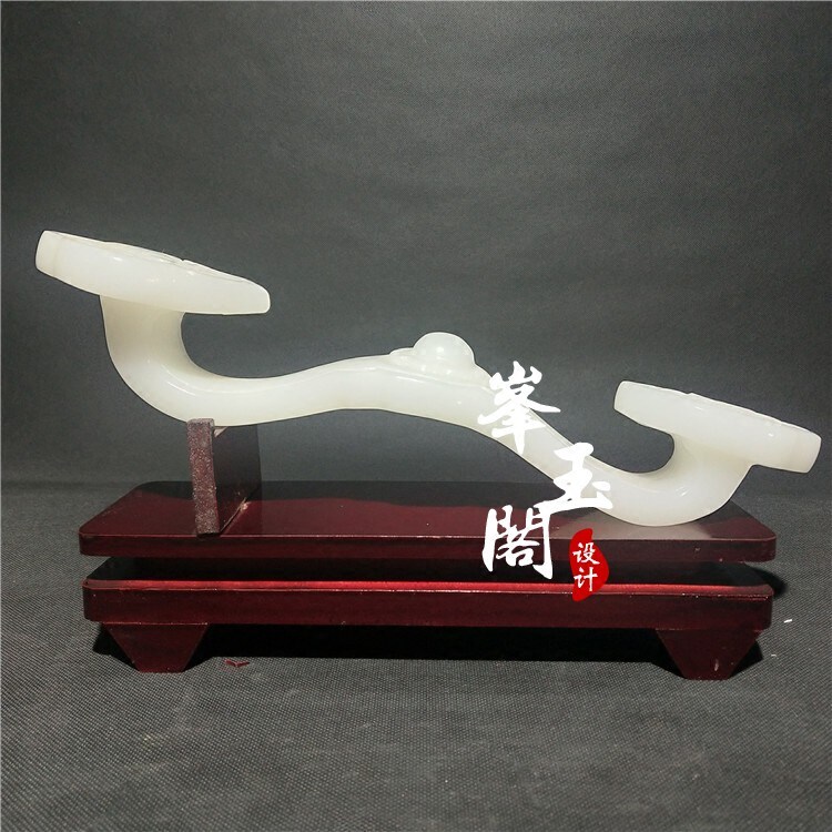 Natural Afghanistan White Jade Ruyi Swing Piece Large Number Jade Ruyi Living Room Office Xuanguan Creative Feng Shui Furnishing