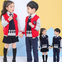 Kindergarten garden clothes Spring and autumn clothes British style primary school uniform Childrens male and female class clothes Chorus clothes Autumn and winter suits