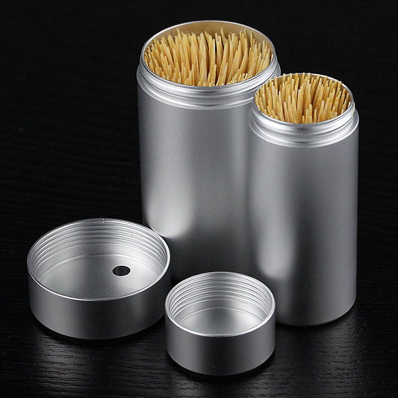 Toothpick box ins metal toothpick barrel high-end creative home dining room living room dining table storage hygienic simplicity Nordic