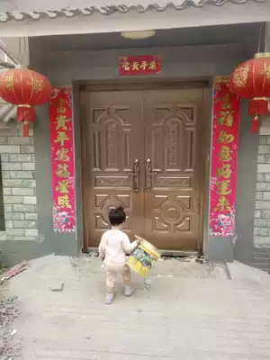 Customized 304 stainless steel door into the household double switch female balcony glass security door villa building stainless steel door