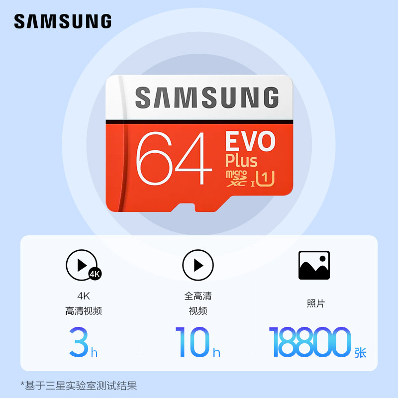 Карта памяти MicroSD Samsung EVO Plus 64GB