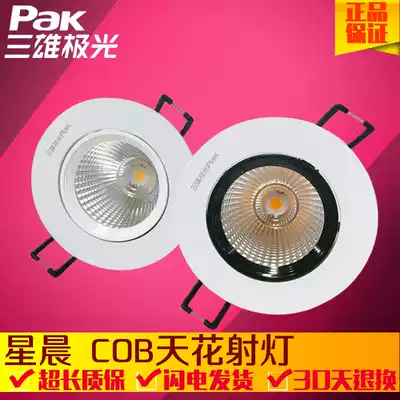 Sanxiong Aurora COB Spotlight star morning LED ceiling projection lamp projection lamp living room bedroom BULL'S eye lamp 3W6w10w