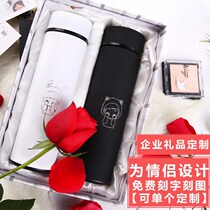 Couple thermos cup lettering custom printed logo male and female creative couple water Cup convenient trend personality
